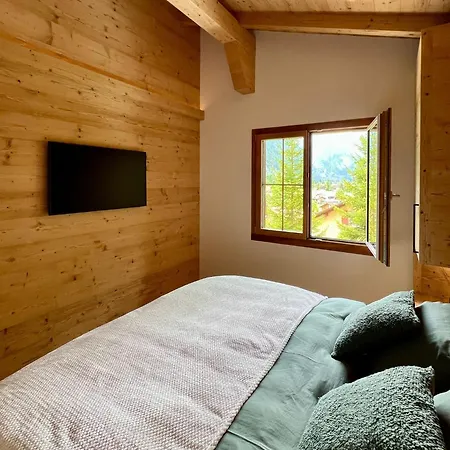 Chalet Spatz Loft With Sauna Kandersteg Oeschinen Lake דירה