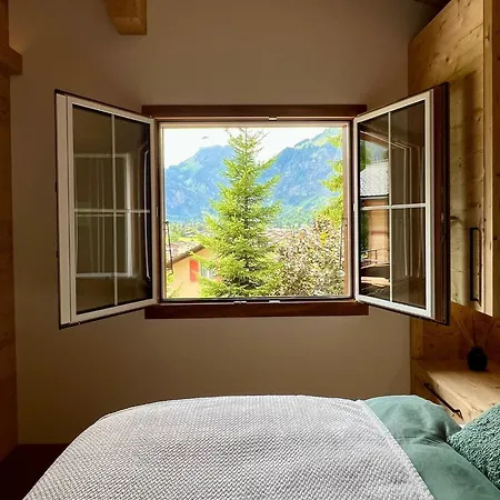 Lägenhet Chalet Spatz Loft With Sauna Kandersteg Oeschinen Lake