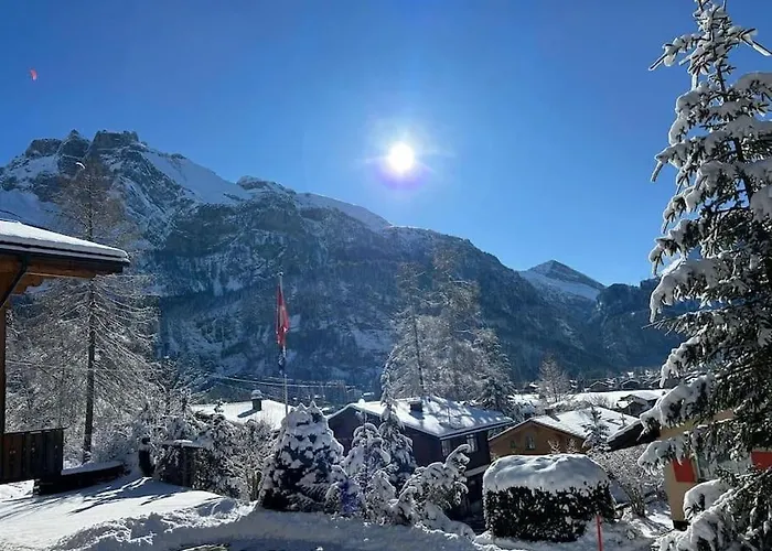 Chalet Spatz Loft With Sauna Kandersteg Oeschinen Lake *